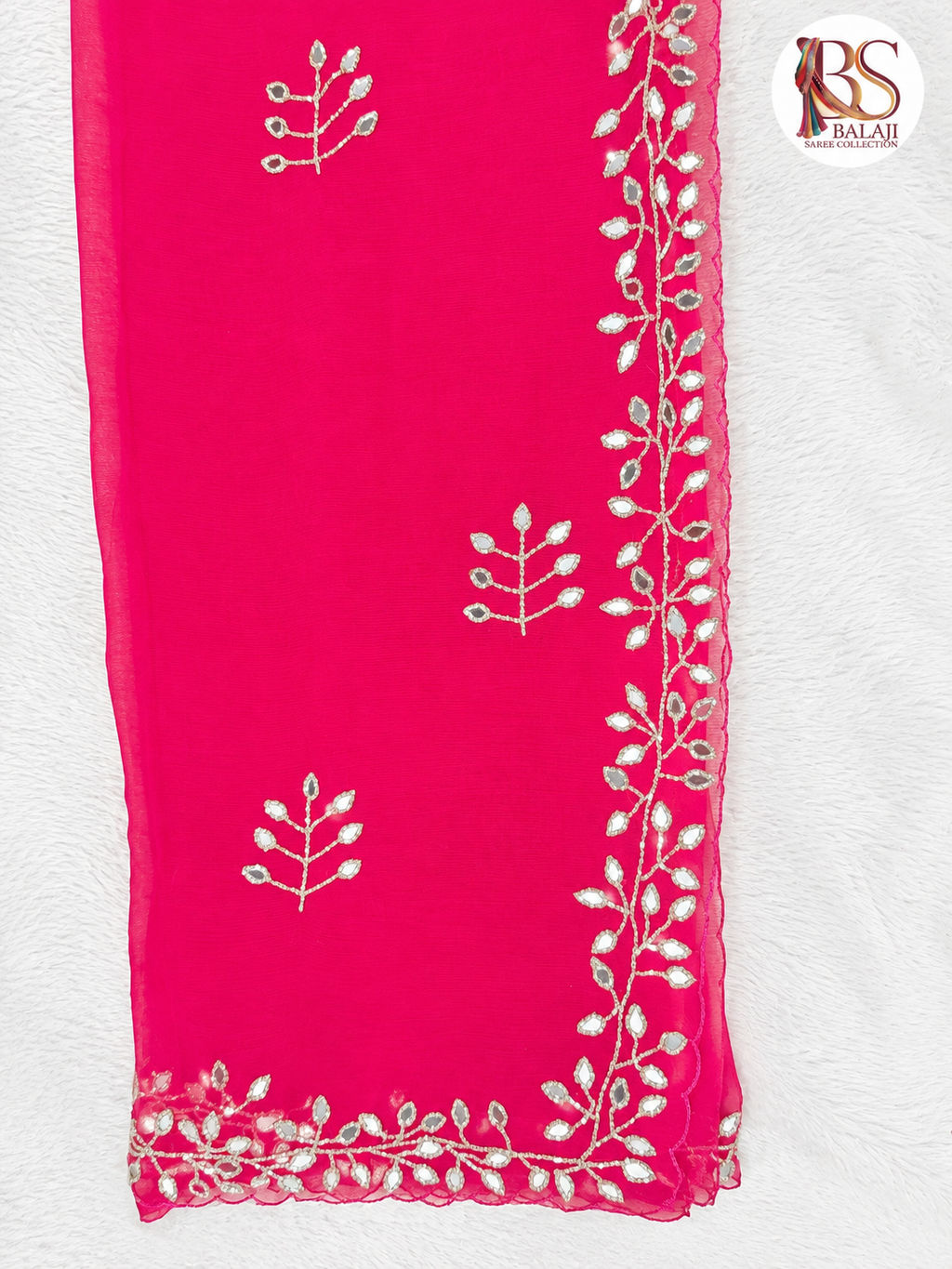 Signature Mirror Work Saree