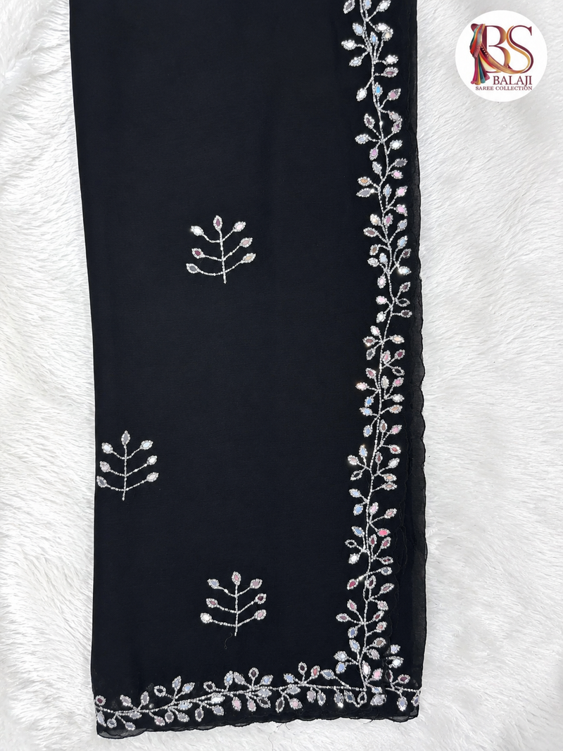 Signature Mirror Work Saree