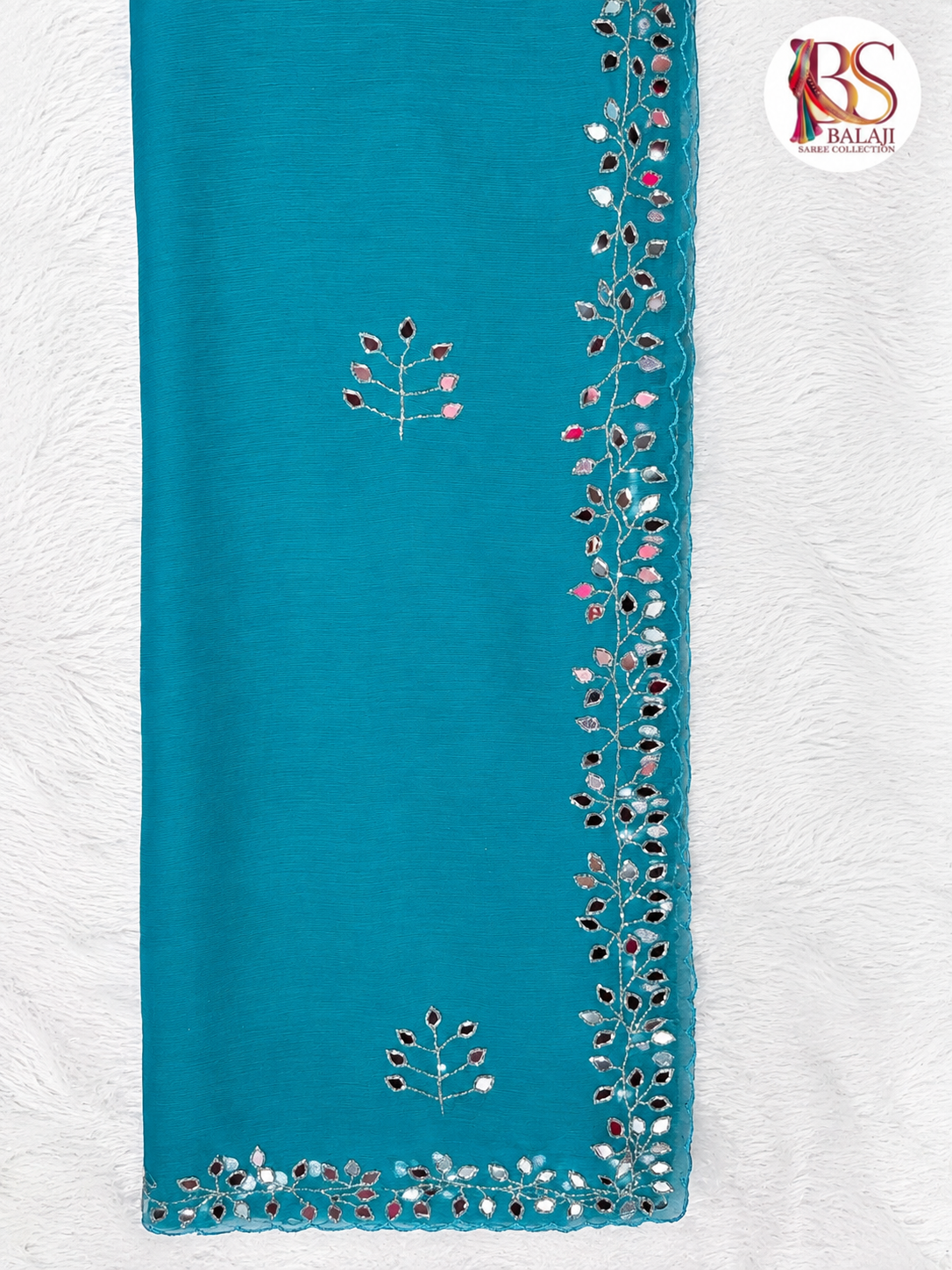 Signature Mirror Work Saree